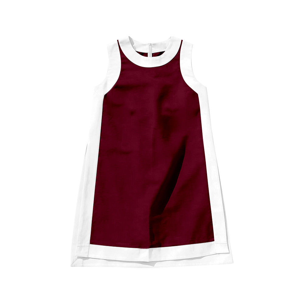 preorder GSD4257 Yoga Maroon Sleeveless Girls Dress