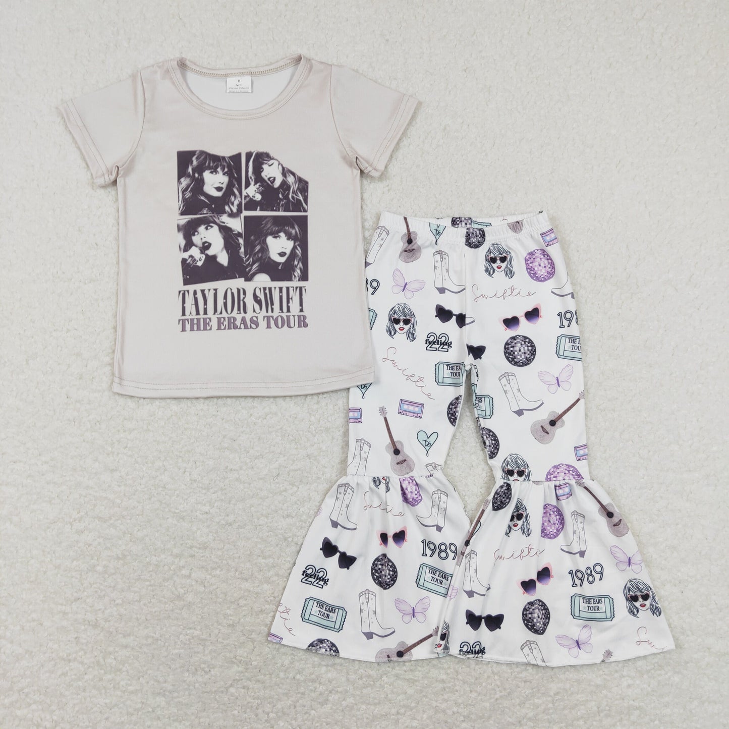 GSPO1404 Country singer short sleeve 1989 pants girls set