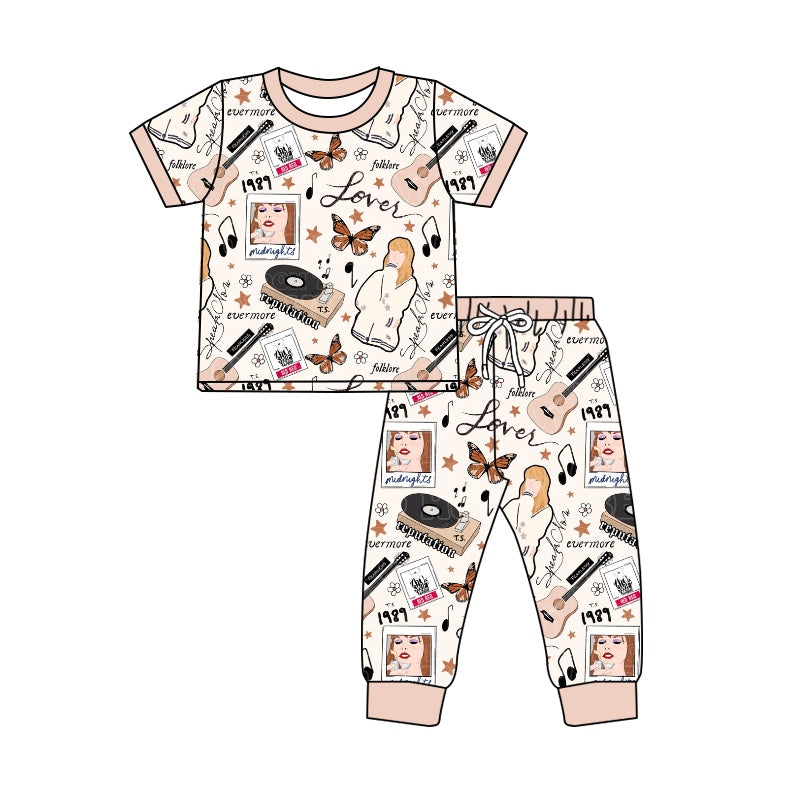 preorder GSPO1455 country singer 1989 short sleeve pants girls pajamas