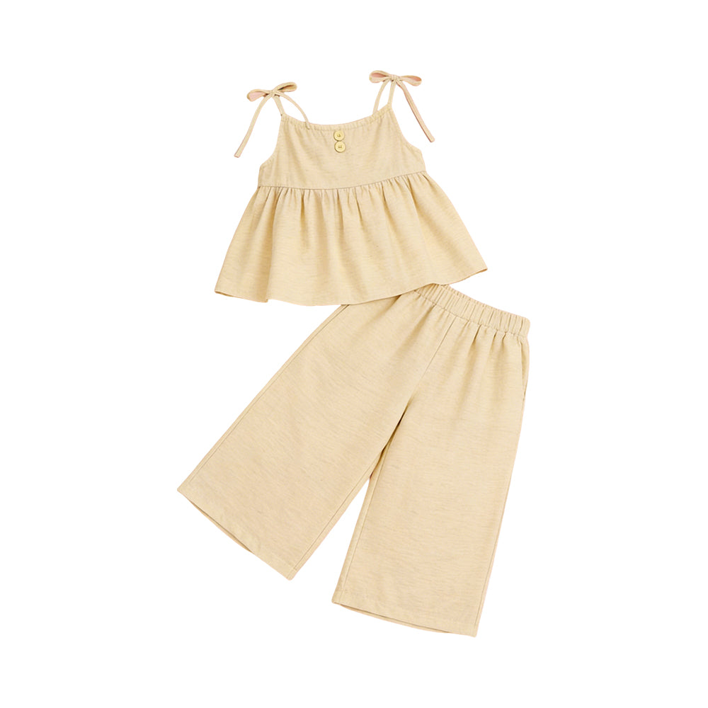 preorder GSPO2300 Khaki Pants Girls Set