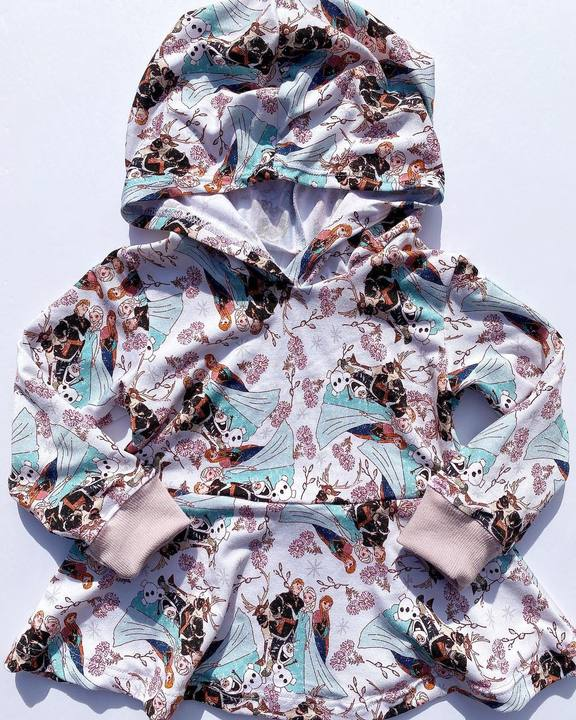 preorder GT0653 cartoon ice princess long sleeve girls hoodie top