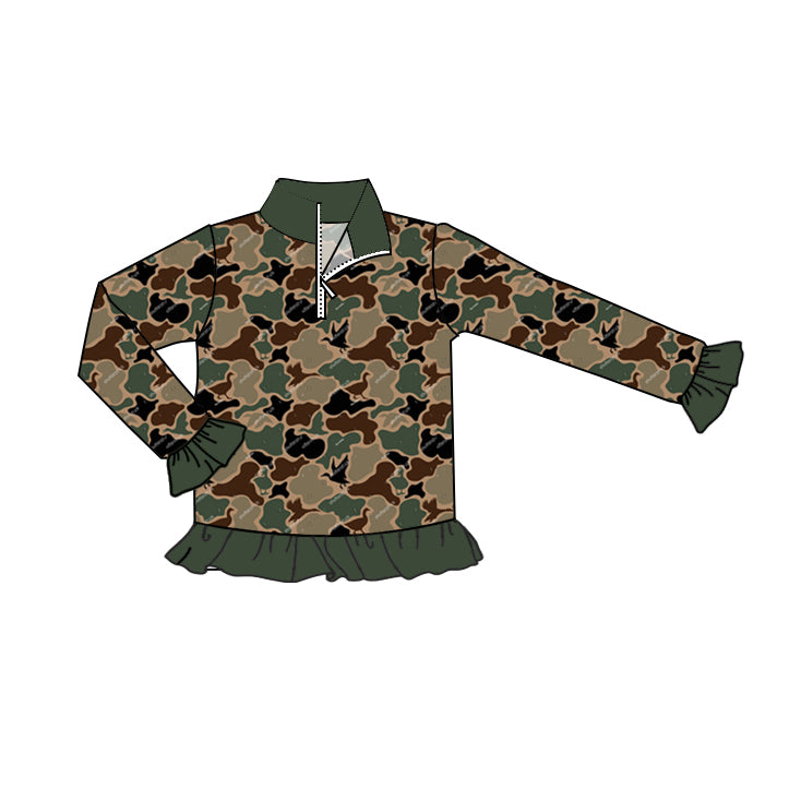 preorder GT0671 camo long sleeve girls pullover