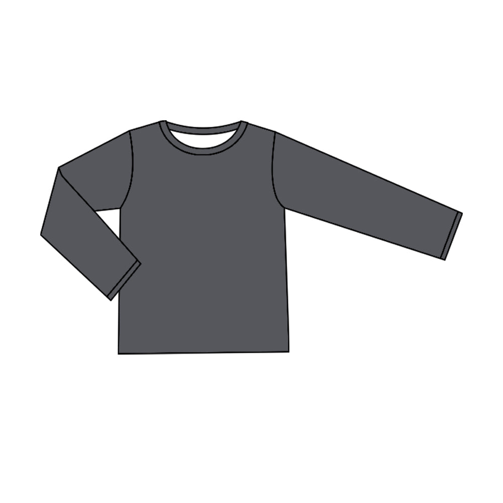 preorder GT0782 dark grey long sleeve girls pullover girls top