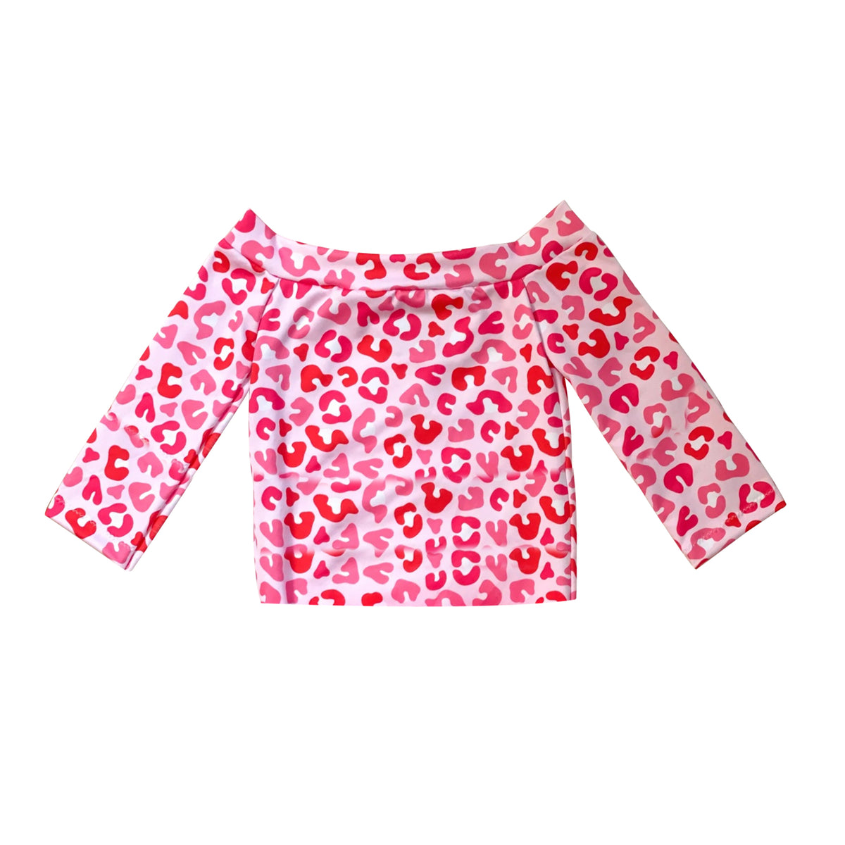 preorder GT0795 hot pink leopard long sleeve girls top