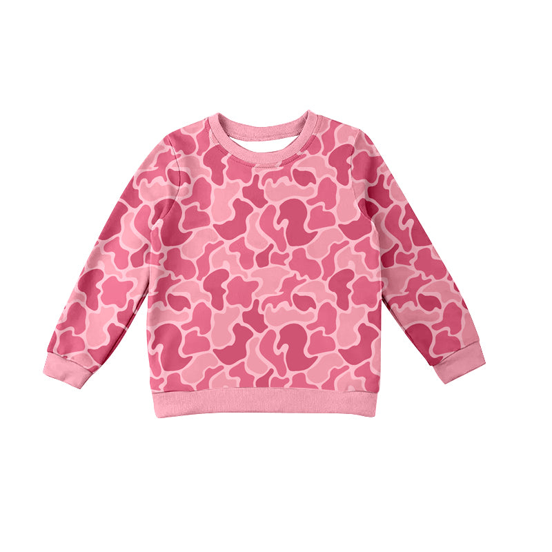 preorder GT0865 dark pink long sleeve girls pullover