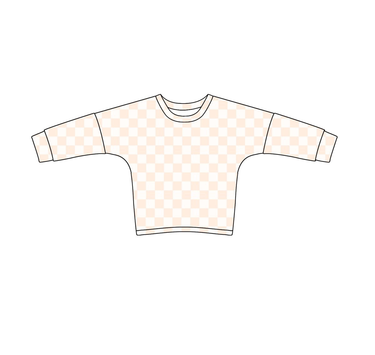 preorder GT0904 Khaki Checkered Long Sleeve Girls Top