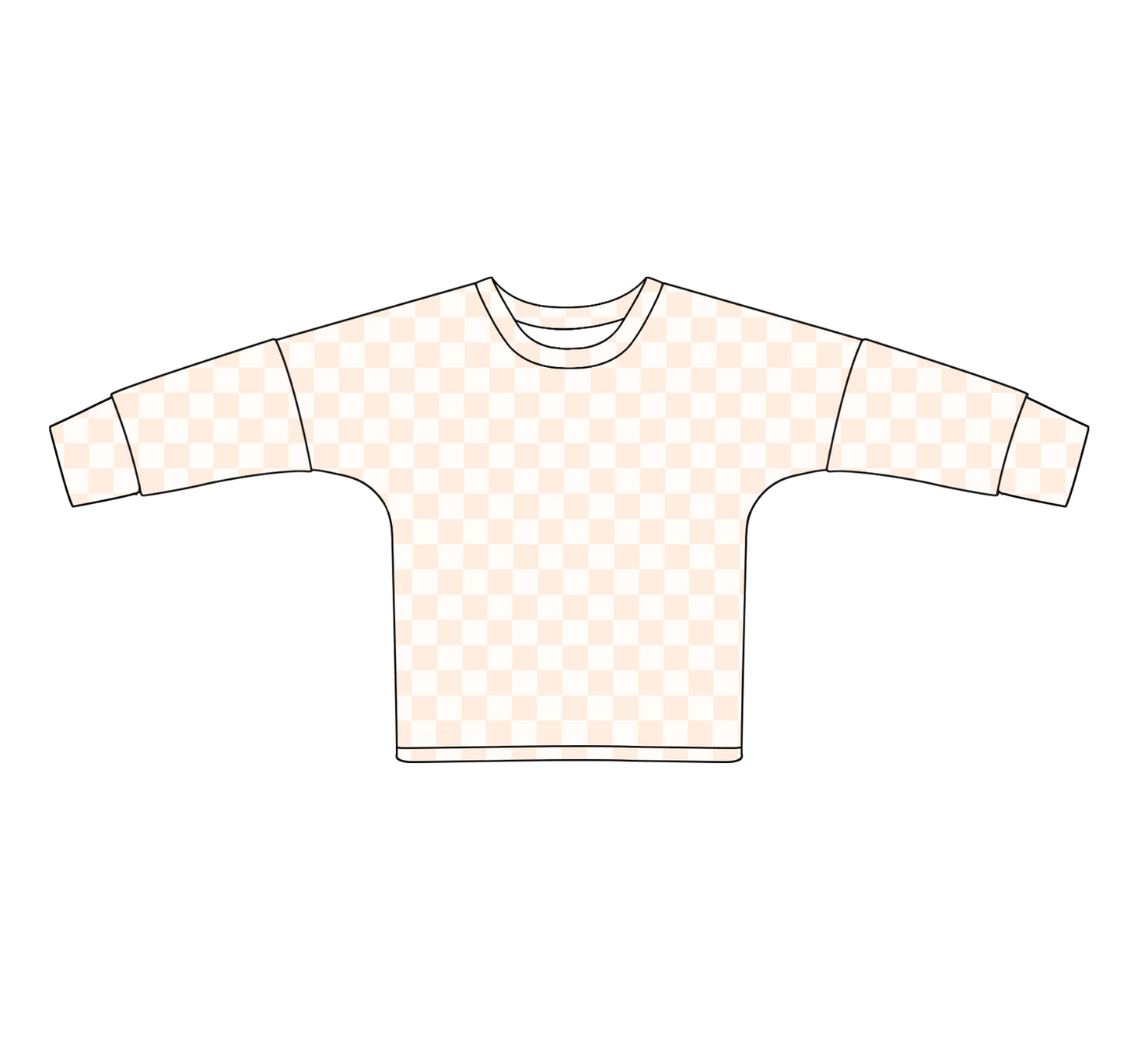 preorder GT0907 Khaki Checkered Long Sleeve Adult Women Top