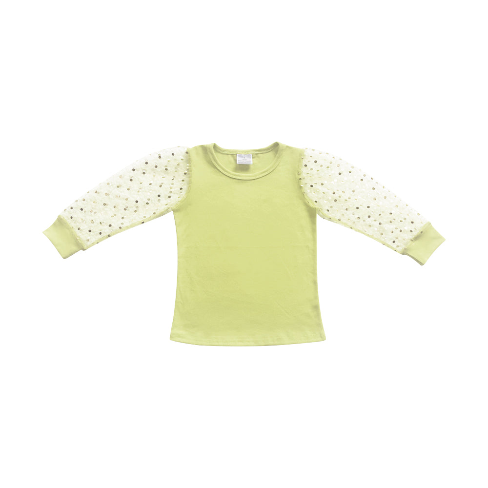 preorder GT0962 yellow long sleeve girls top