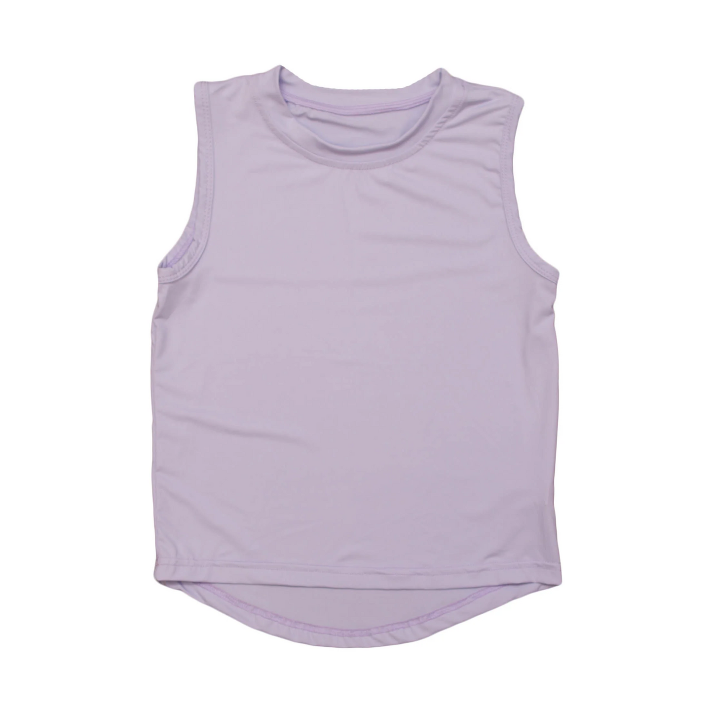 preorder GT0995 yoga light purple sleeveless girls top
