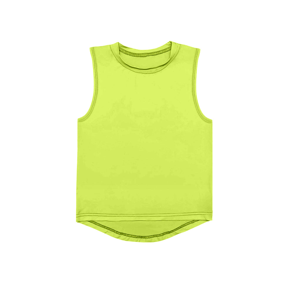 preorder GT0998 yoga yellow sleeveless girls top