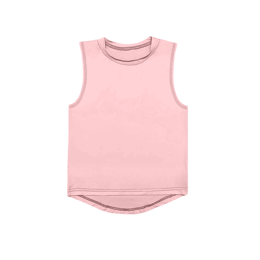 preorder GT0999 yoga pink sleeveless girls top