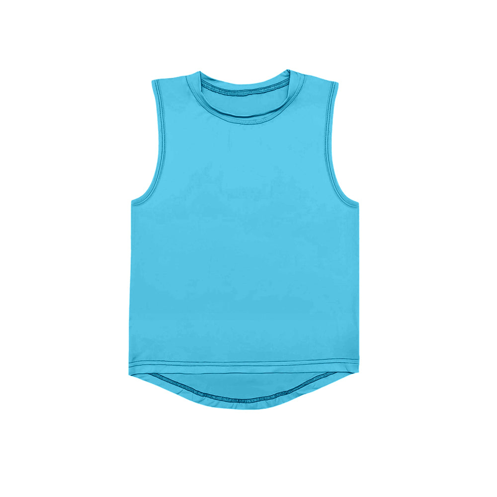 preorder GT1000 yoga blue sleeveless girls top