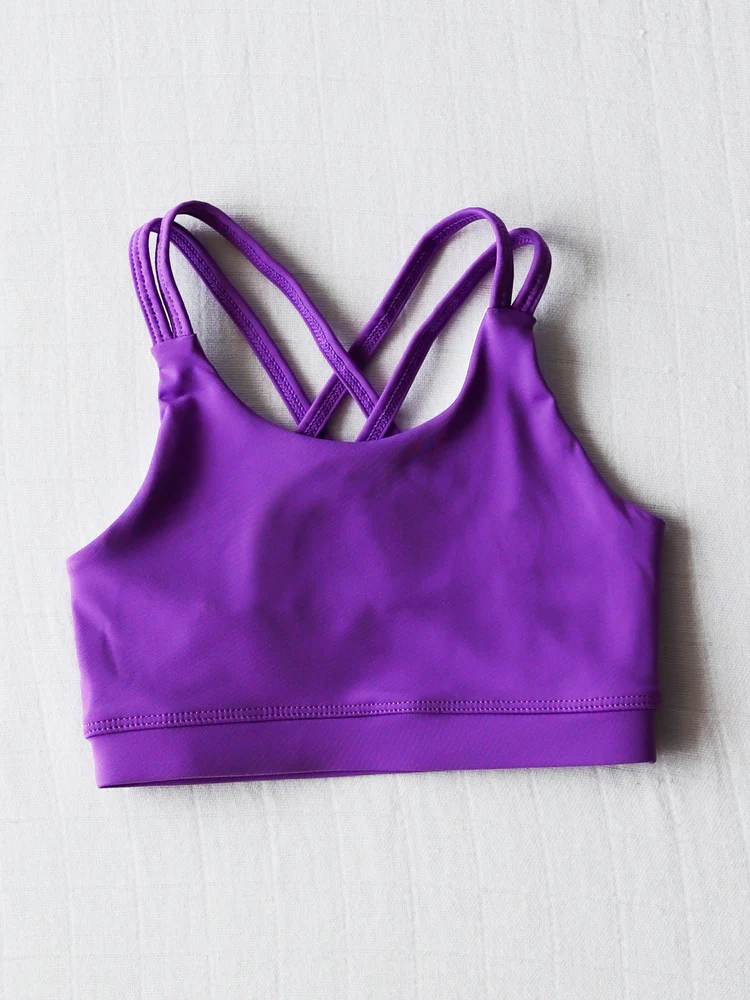 preorder GT1003 yoga purple girls top