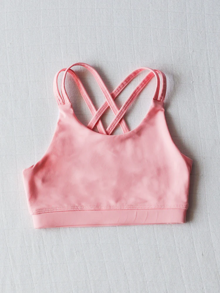 preorder GT1006 yoga pink girls top