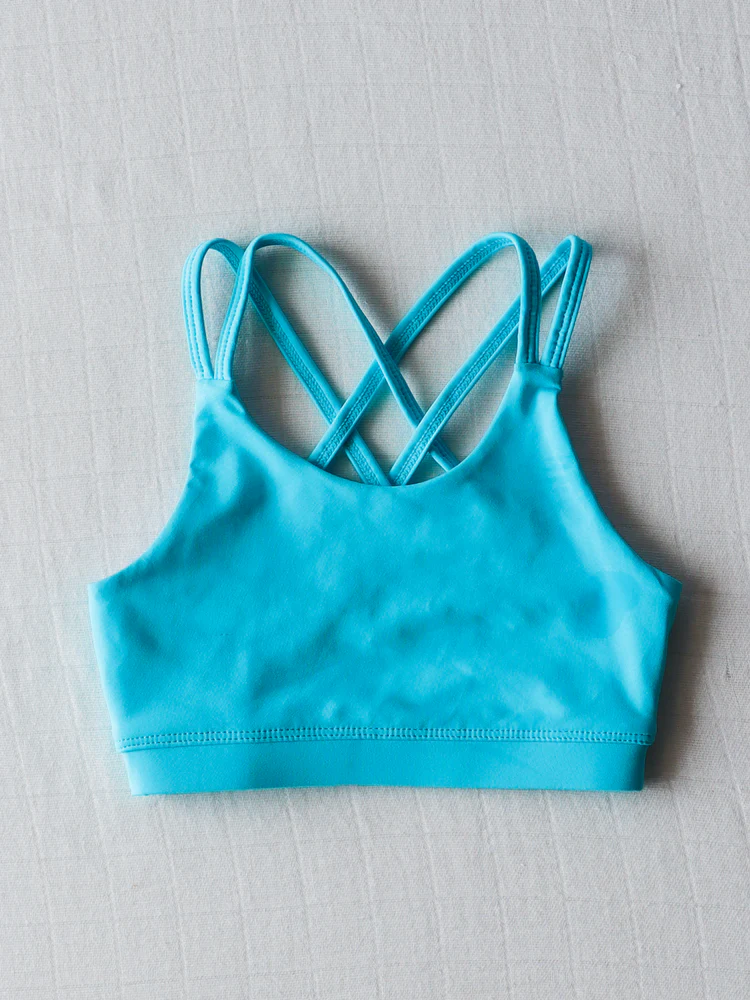 preorder GT1007 yoga blue girls top