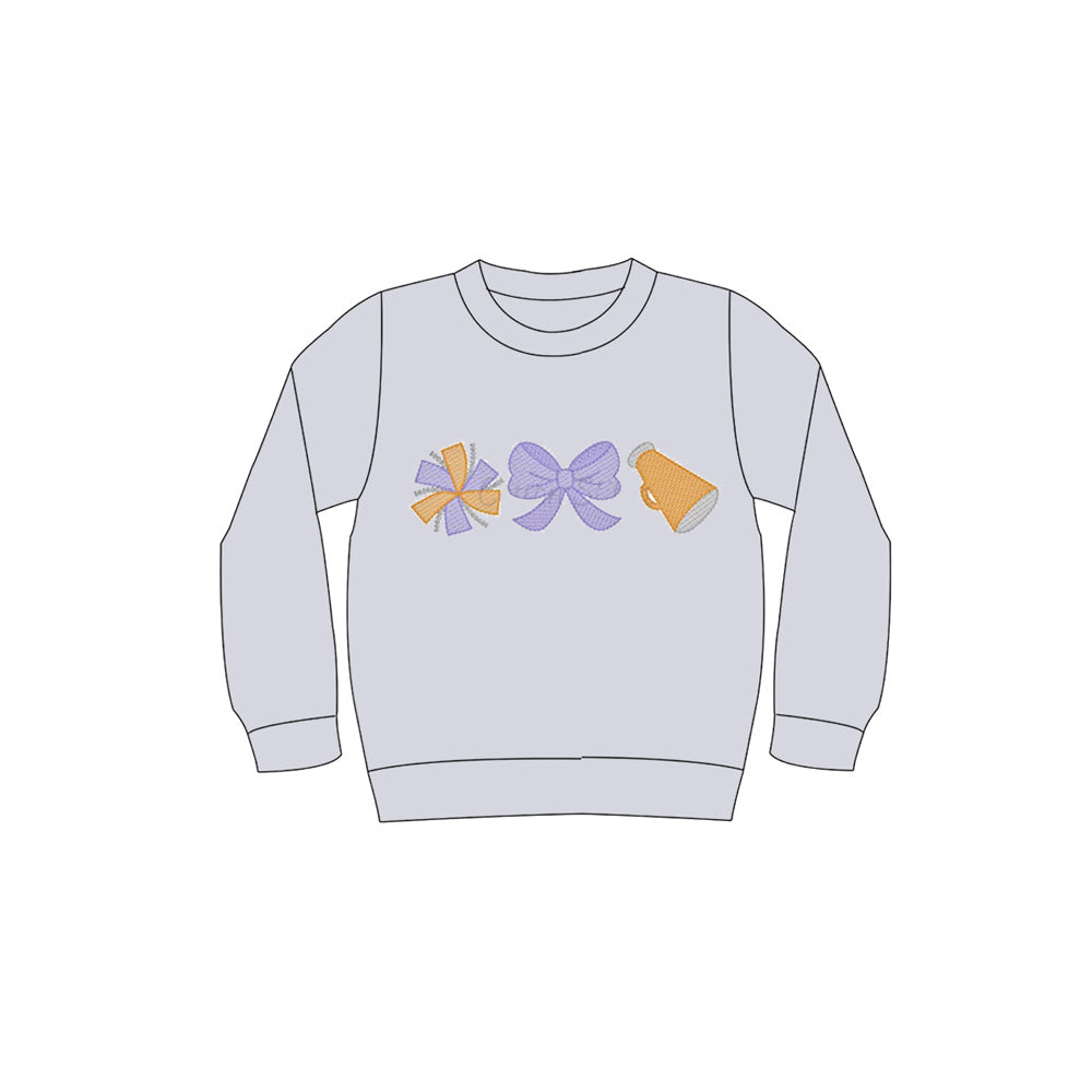 preorderGT1096 cheer bows long sleeve girls top