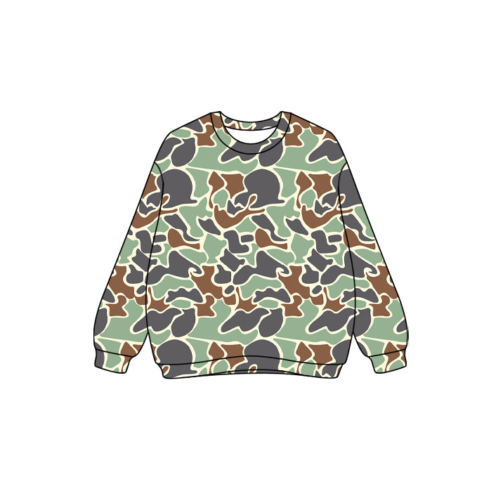 preorder GT1125 hunting green camo long sleeve adult women top