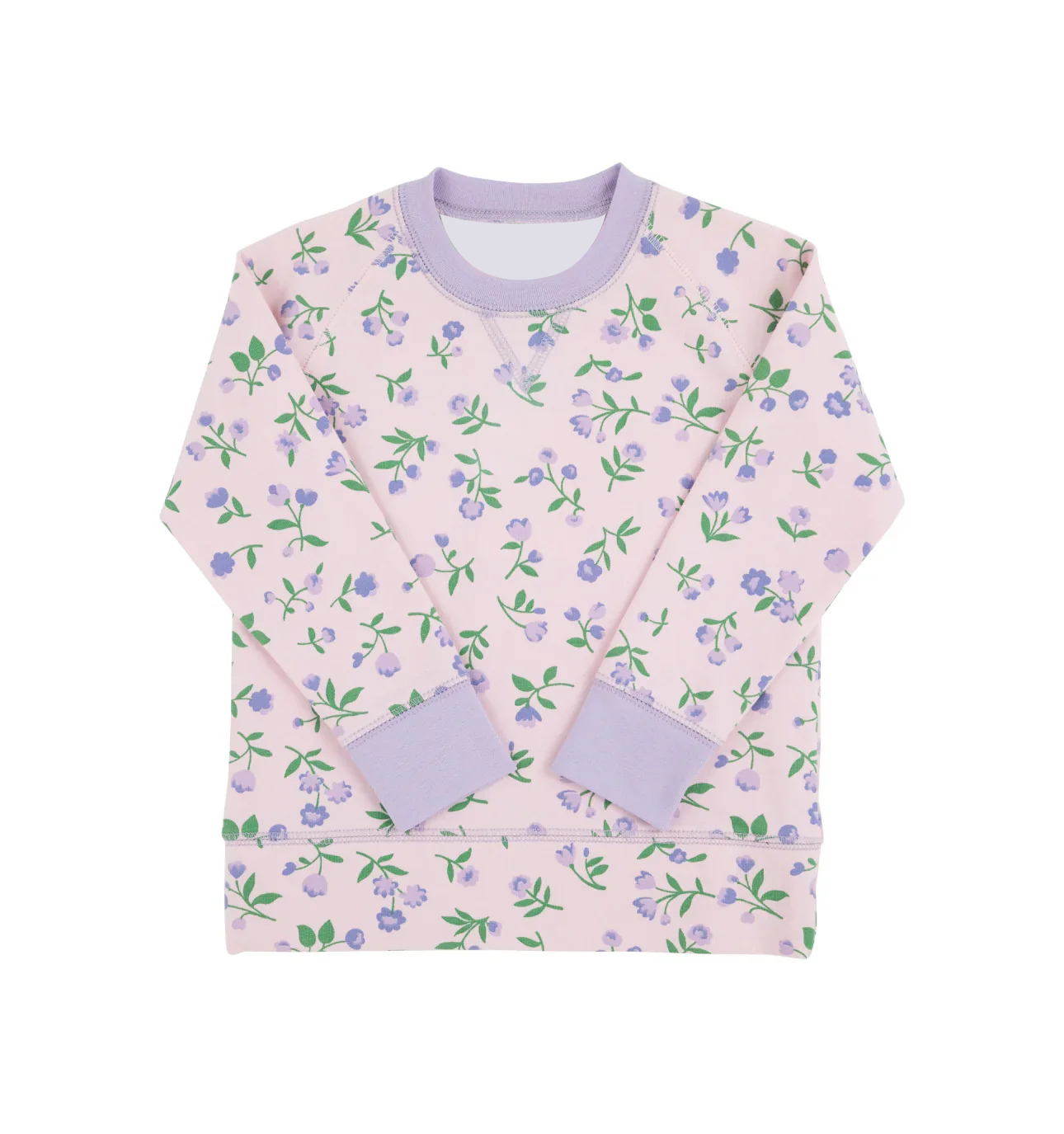 preorder GT1232 purple flowers floral pink long sleeve girls top
