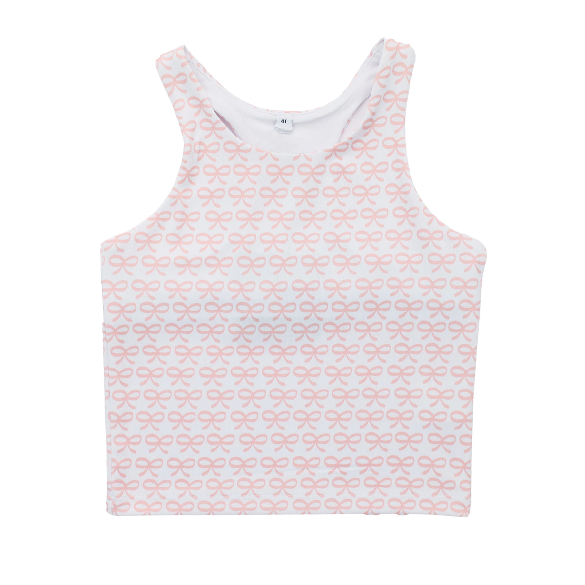 preorder GT1459 Pink Bows Sleeveelss Girls Top