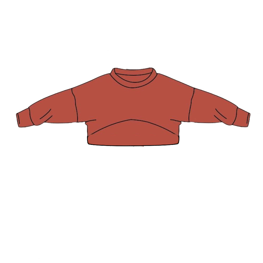 preorder GT1558 Orange Long Sleeve Girls Top