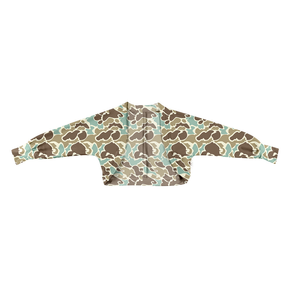 preorder GT1572 Yoga Hunting Camo Long Sleeve Girls Top