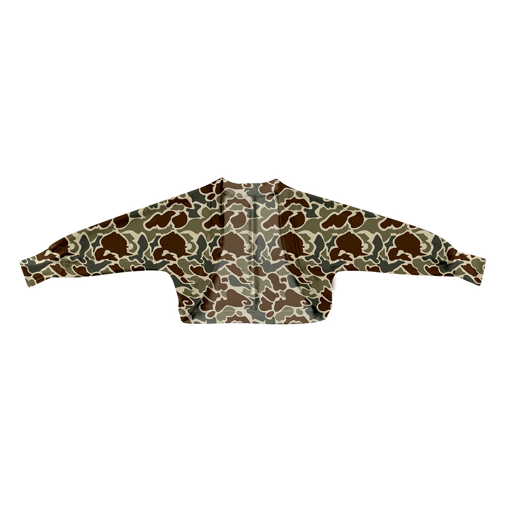preorder GT1576 Yoga Hunting Camo Long Sleeve Girls Top