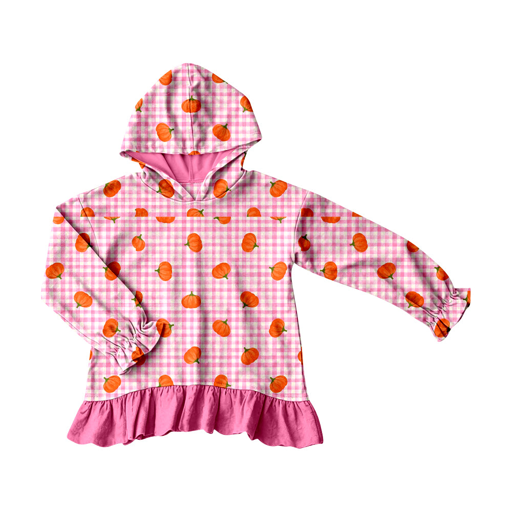 preorder GT1646 Pumpkin Pink Hoodie Long Sleeve Girls Top