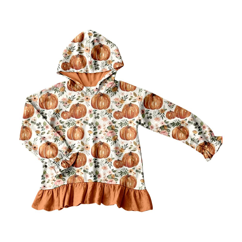 preorder GT1647 Pumpkin Pink Hoodie Long Sleeve Girls Top