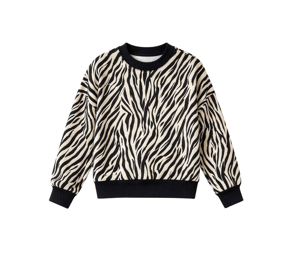 preorder GT1942 Black Zebra Long Sleeve Girls Top