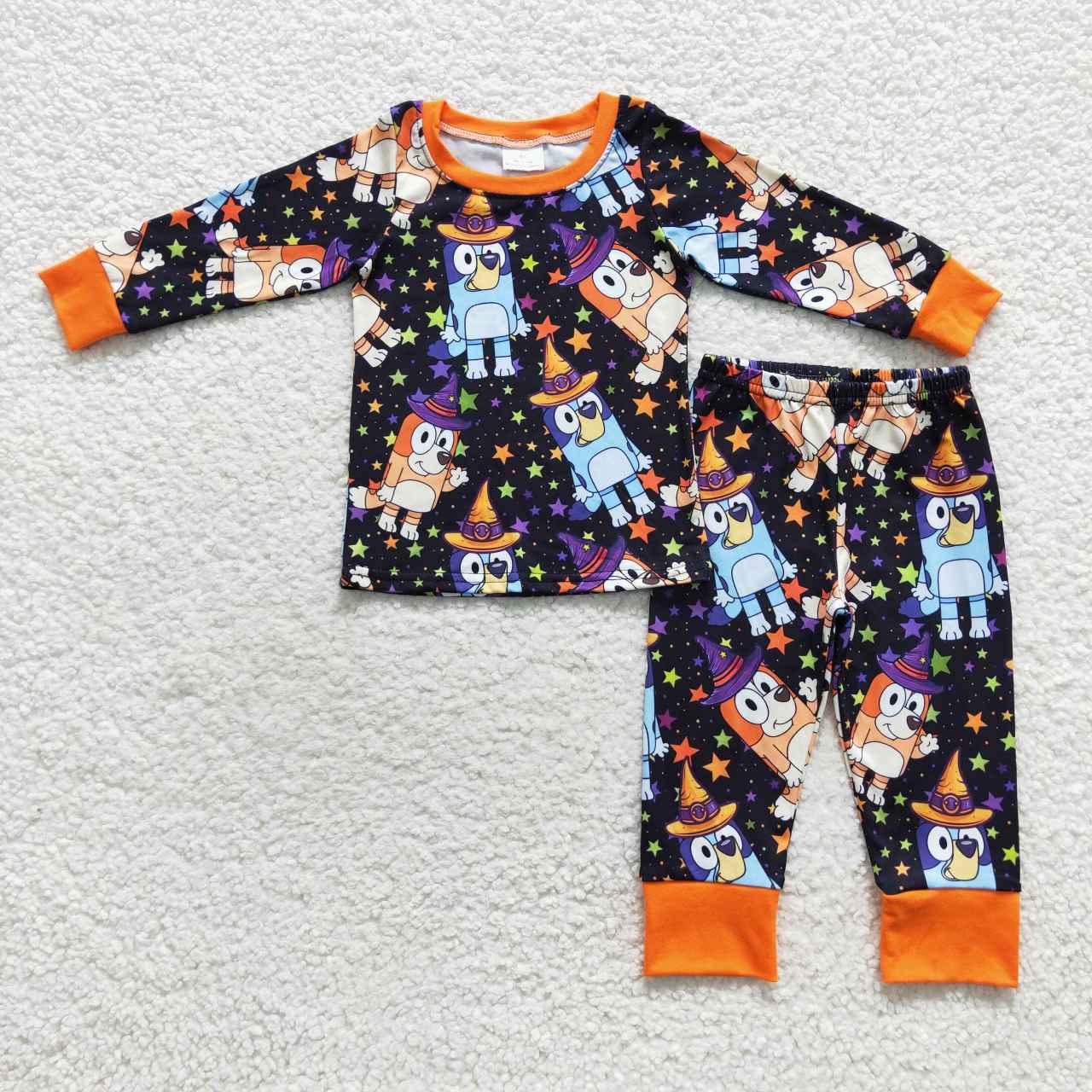 BLP0273 Cartoon dog black long sleeve pants boys pajamas