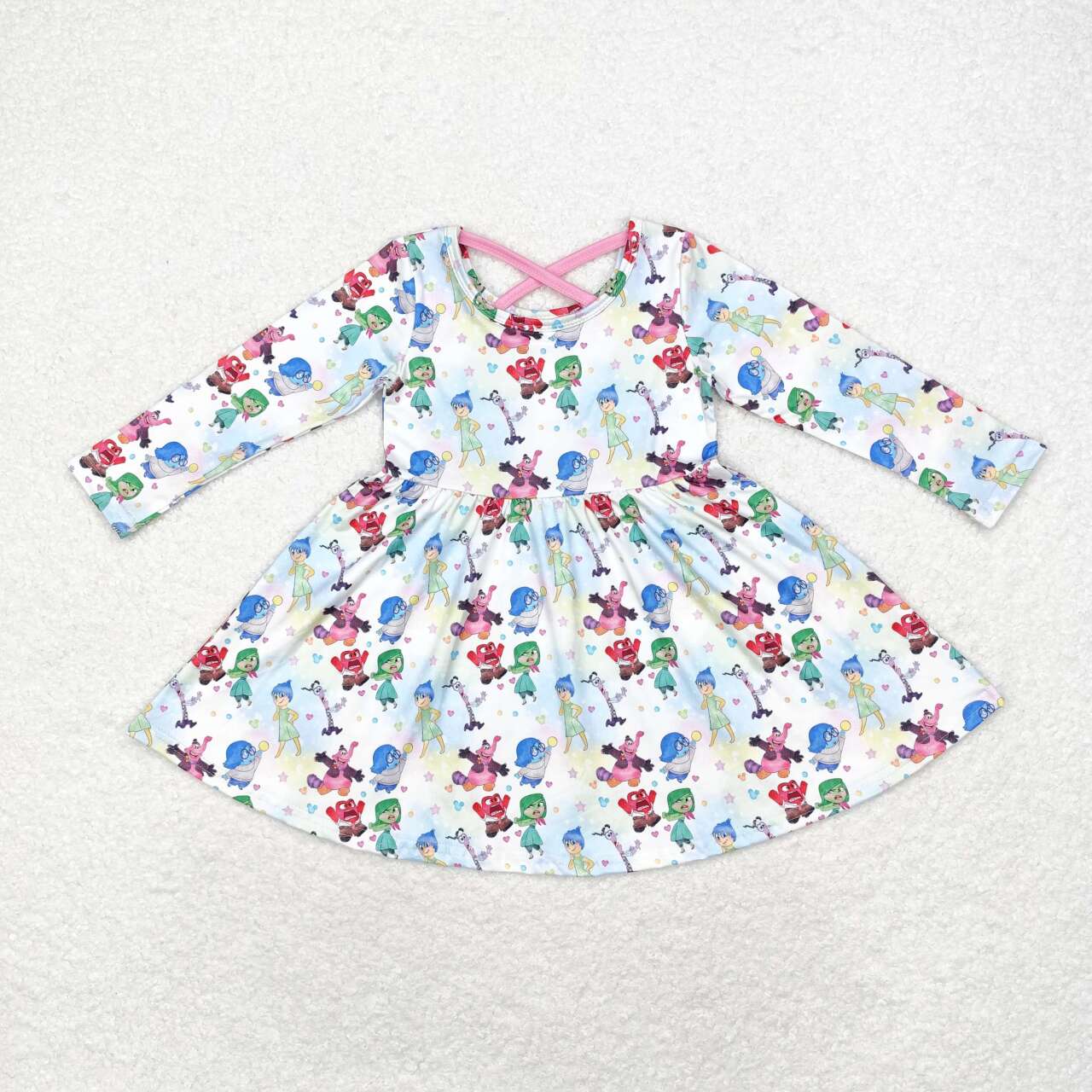 GLD0666 cartoon cute baby long sleeve girls dress