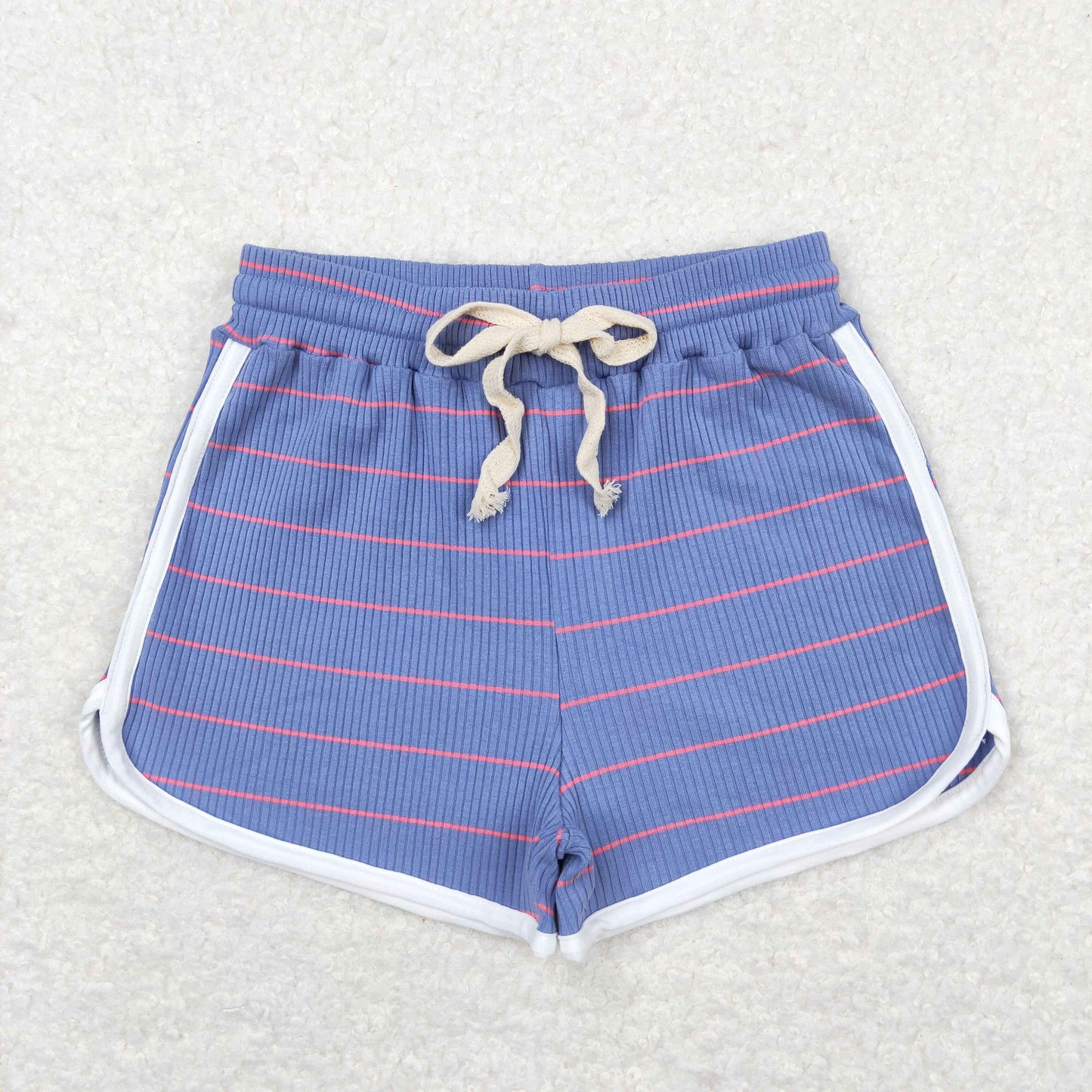 SS0344 blue striped girls shorts