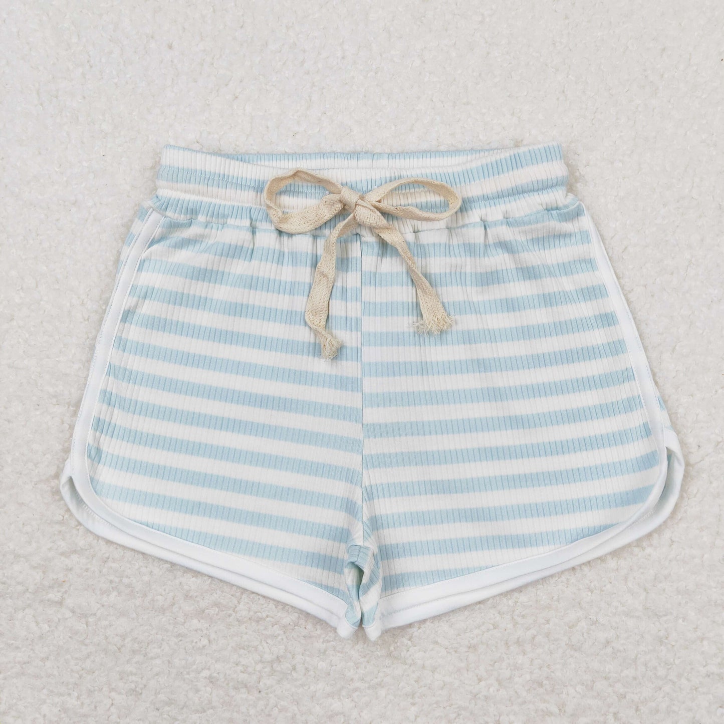 SS0335 sky blue striped girls shorts