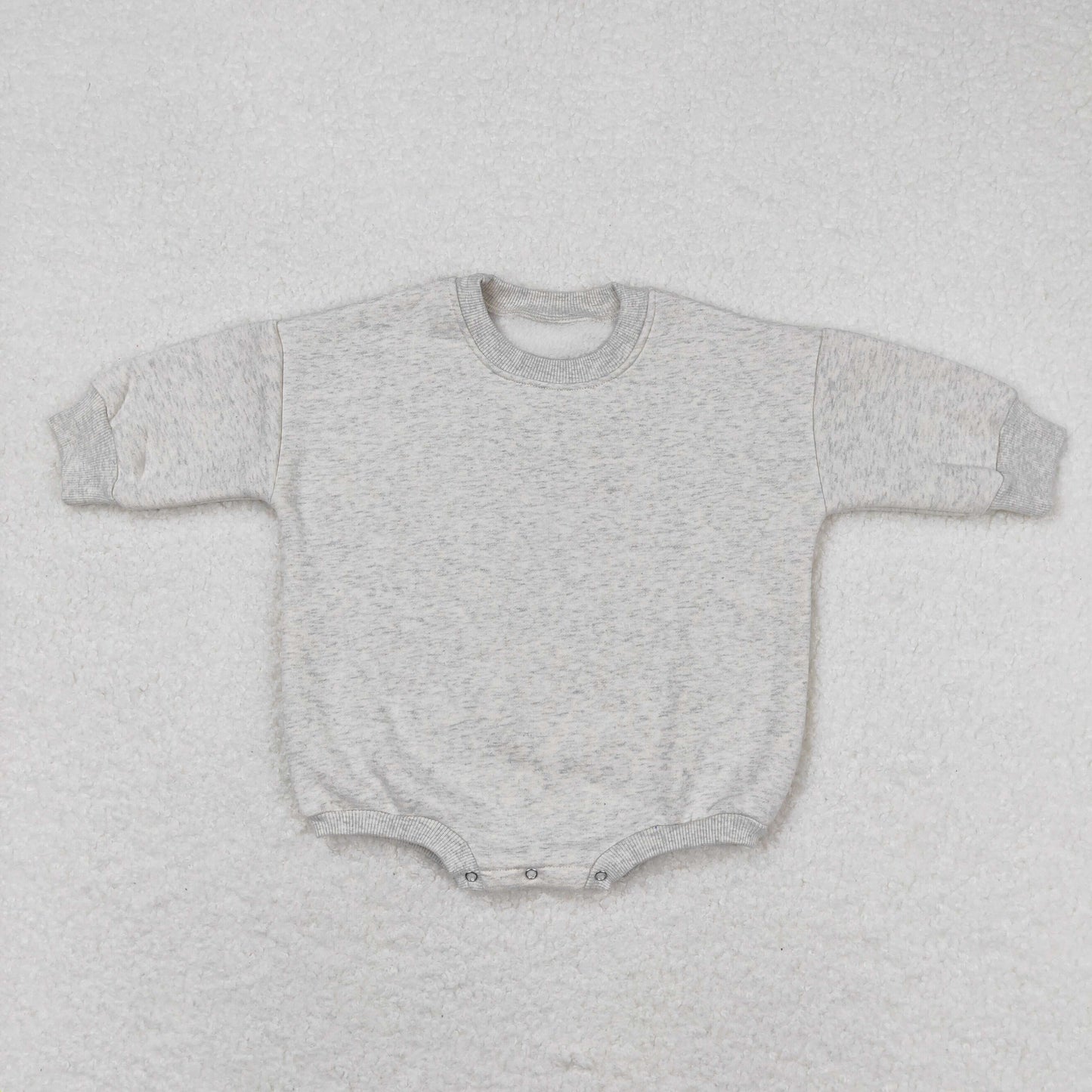 LR0956 grey cotton long sleeve girls romper