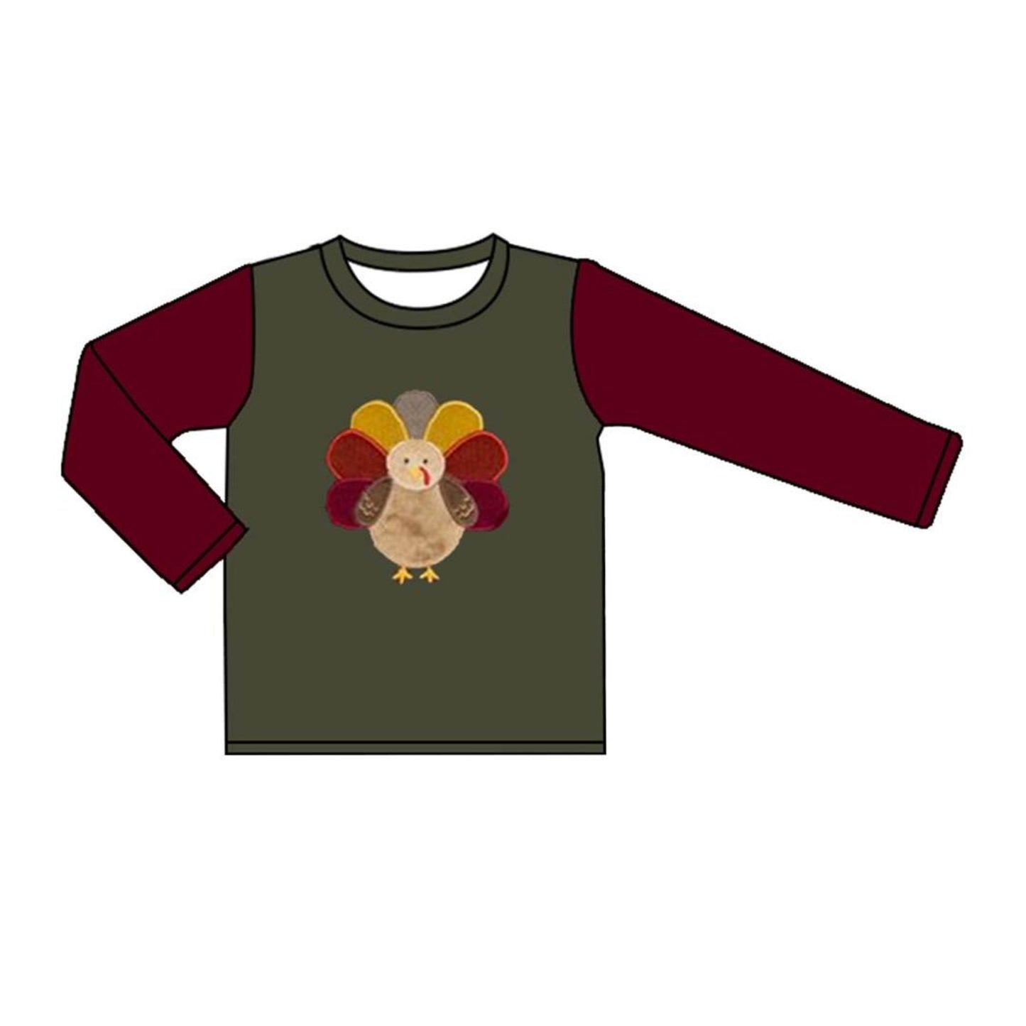 custom Thanksgiving turkey boys top