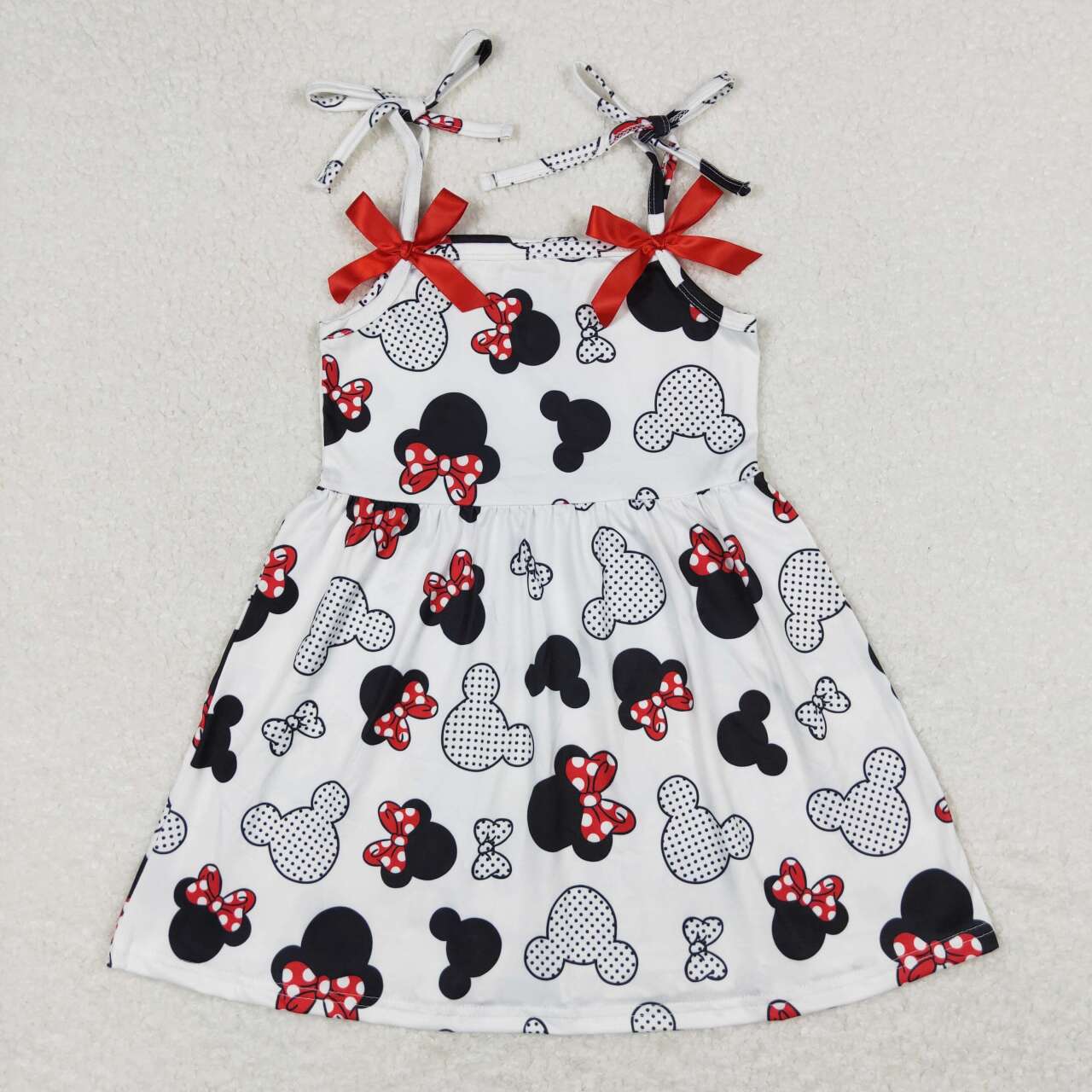 GSD0855 Cartoon M white girls Summer dress