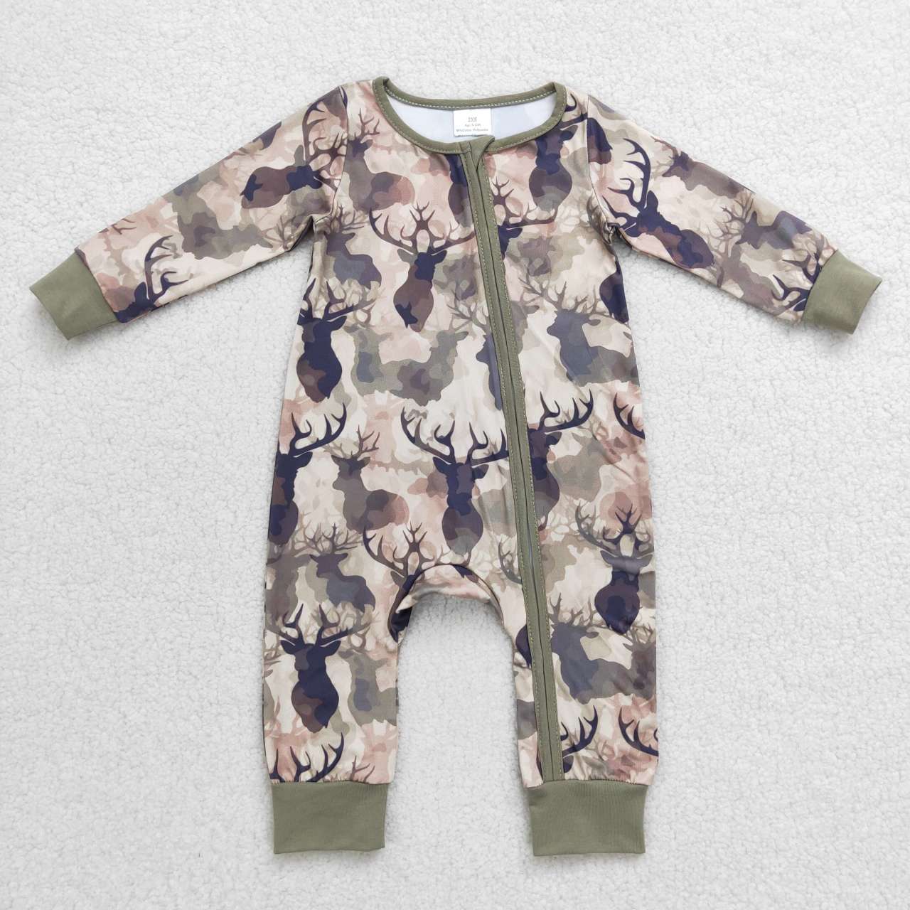USA SHOP LR0662 Hunt camo deer long sleeve pants boys romper