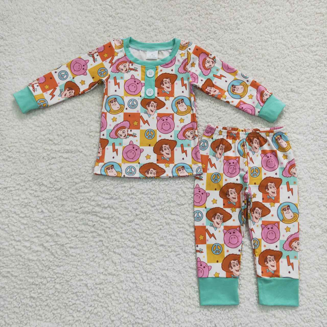 BLP0279 Cartoon toy long sleeve pants boys pajamas