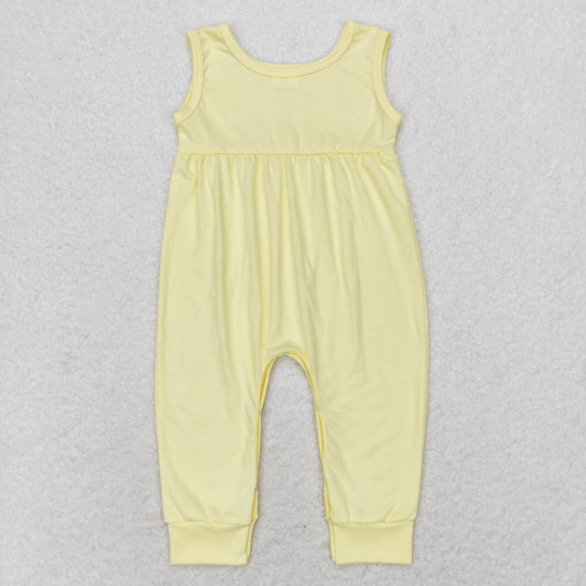 SR1447 yellow sleeveless girls romper