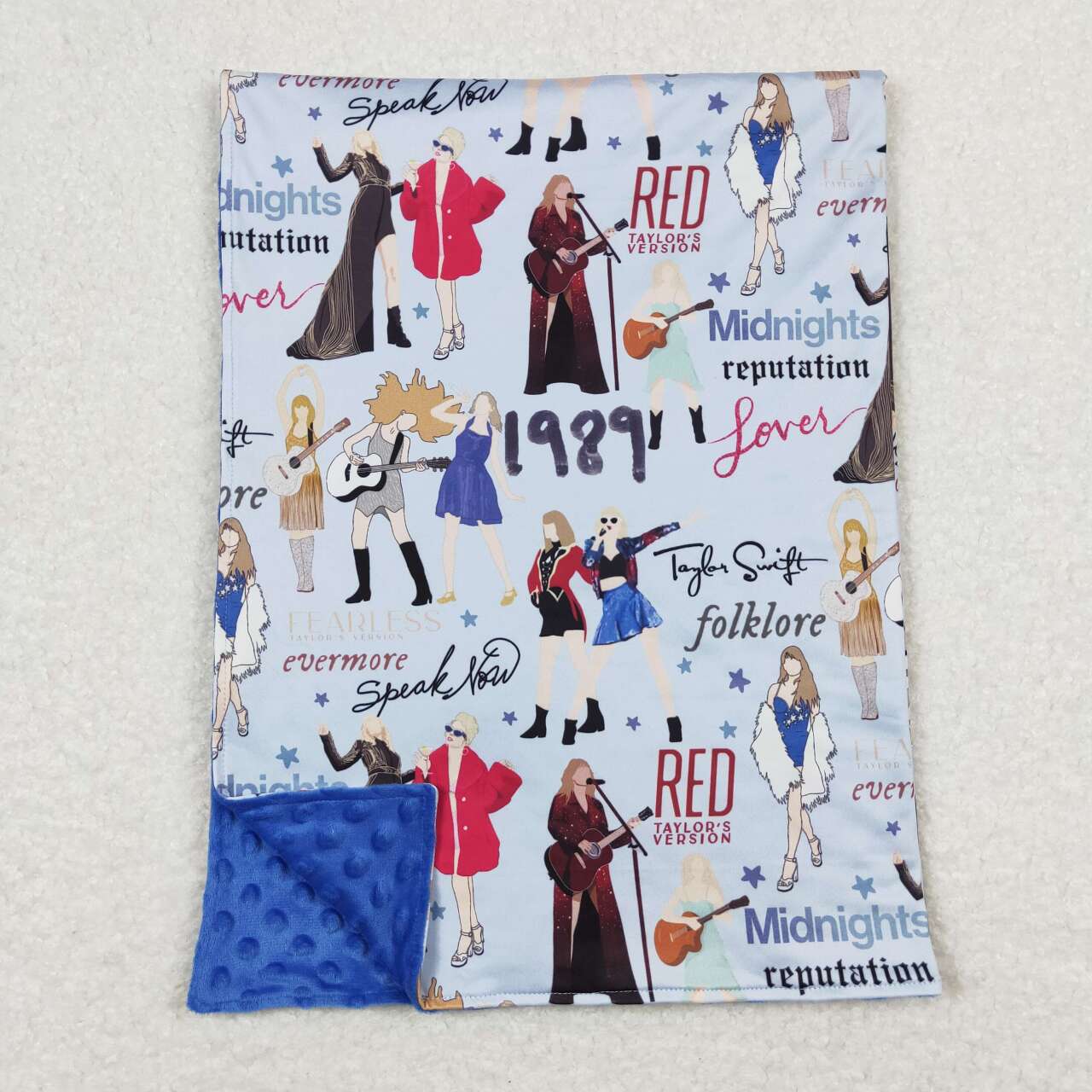 BL0125 Country singer blue Baby Blanket