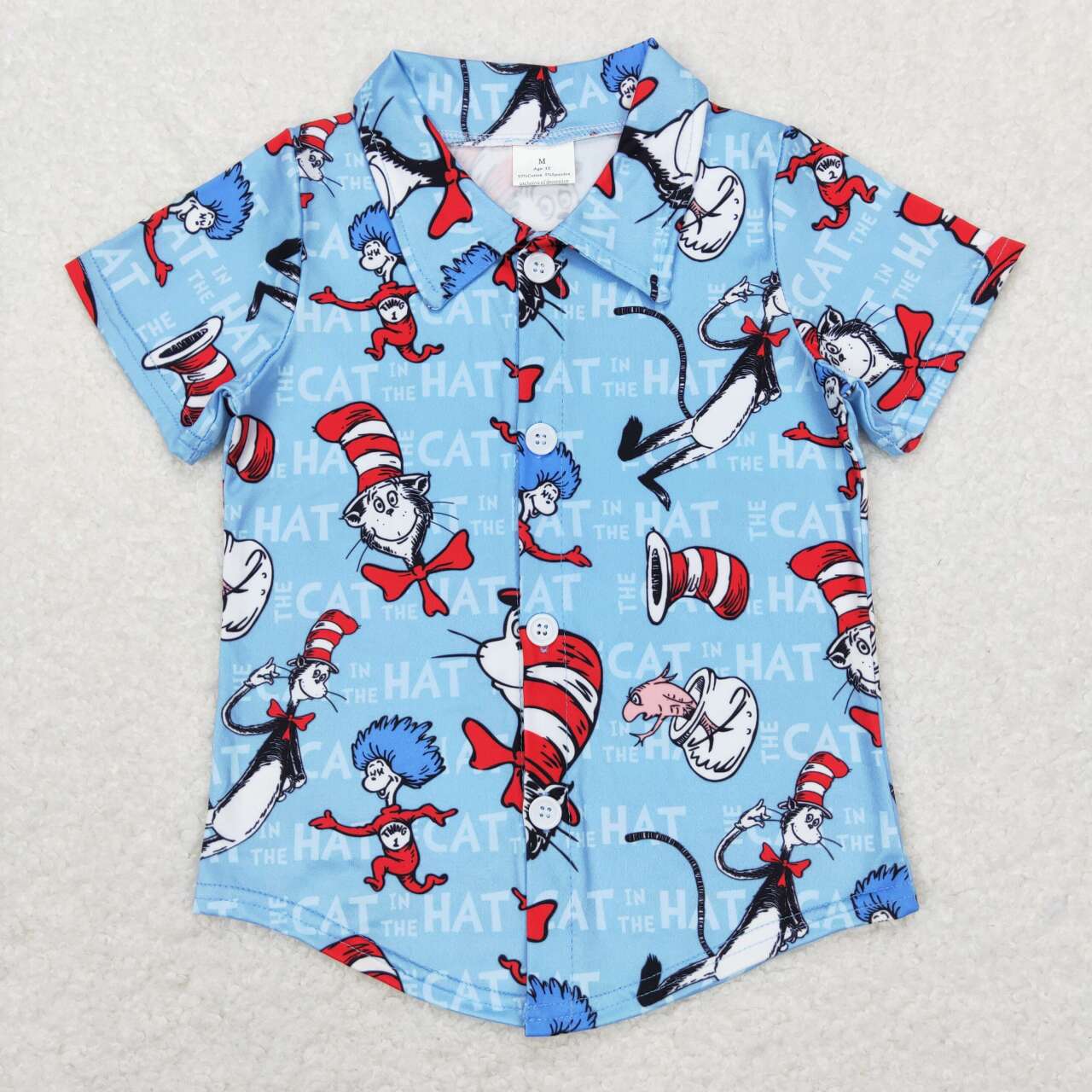 BT0491 Dr cartoon blue short sleeve boys top