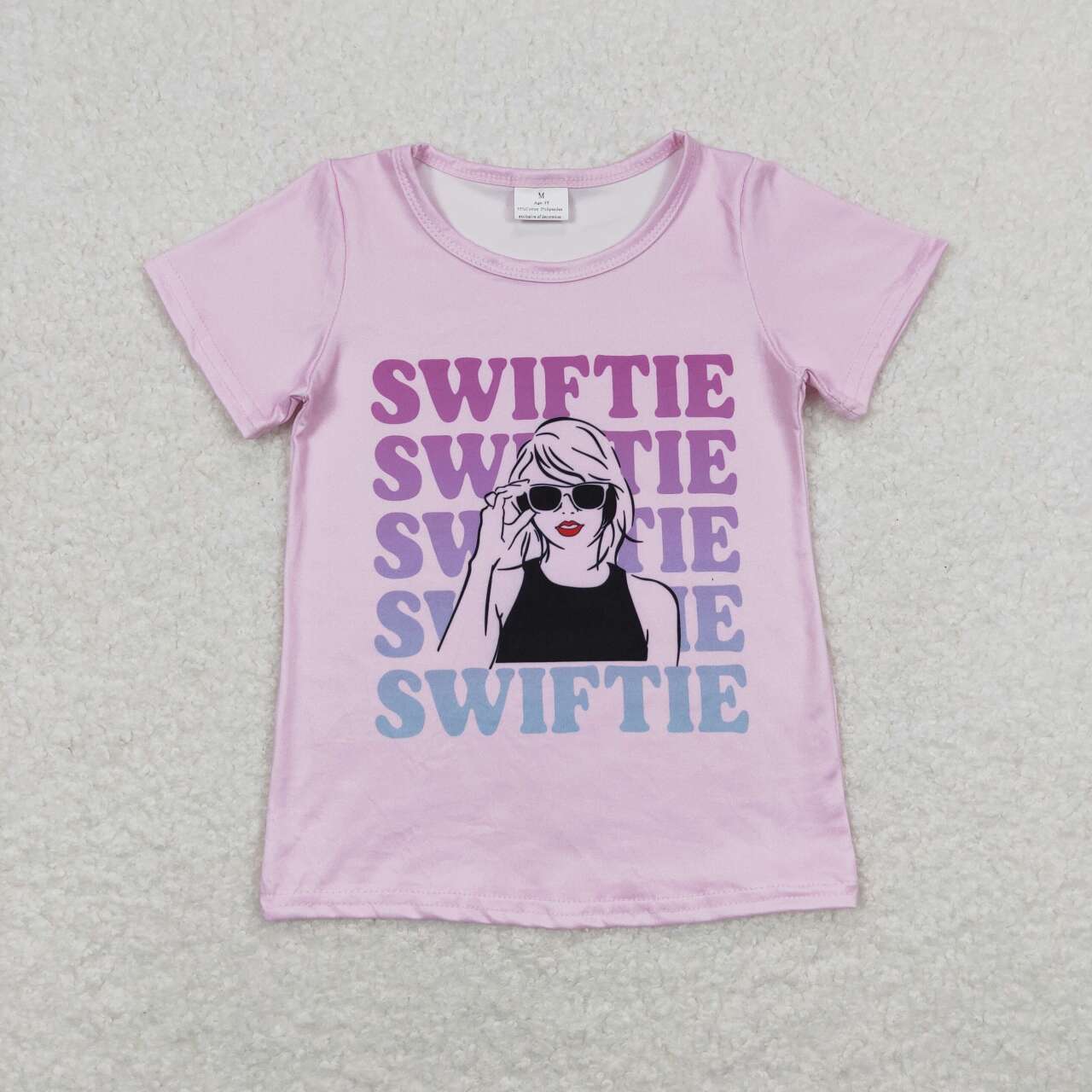 GT0505 country singer purple short sleeve girls top