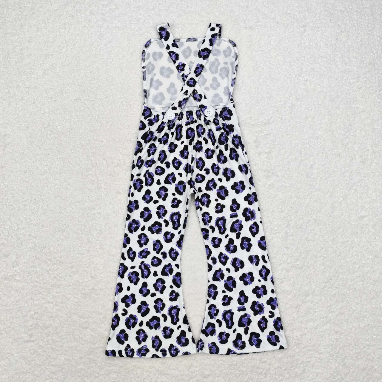 SR1932 purple leopard girls jumpsuits