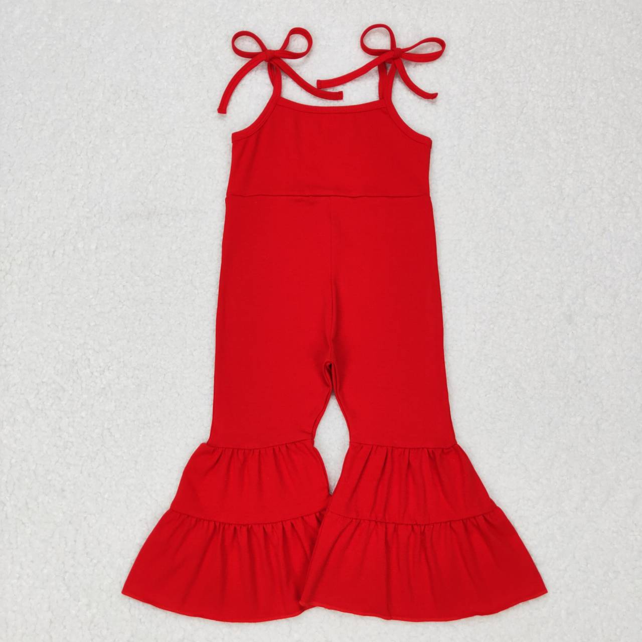 SR0450 Red shoulder strap girls jumpsuit