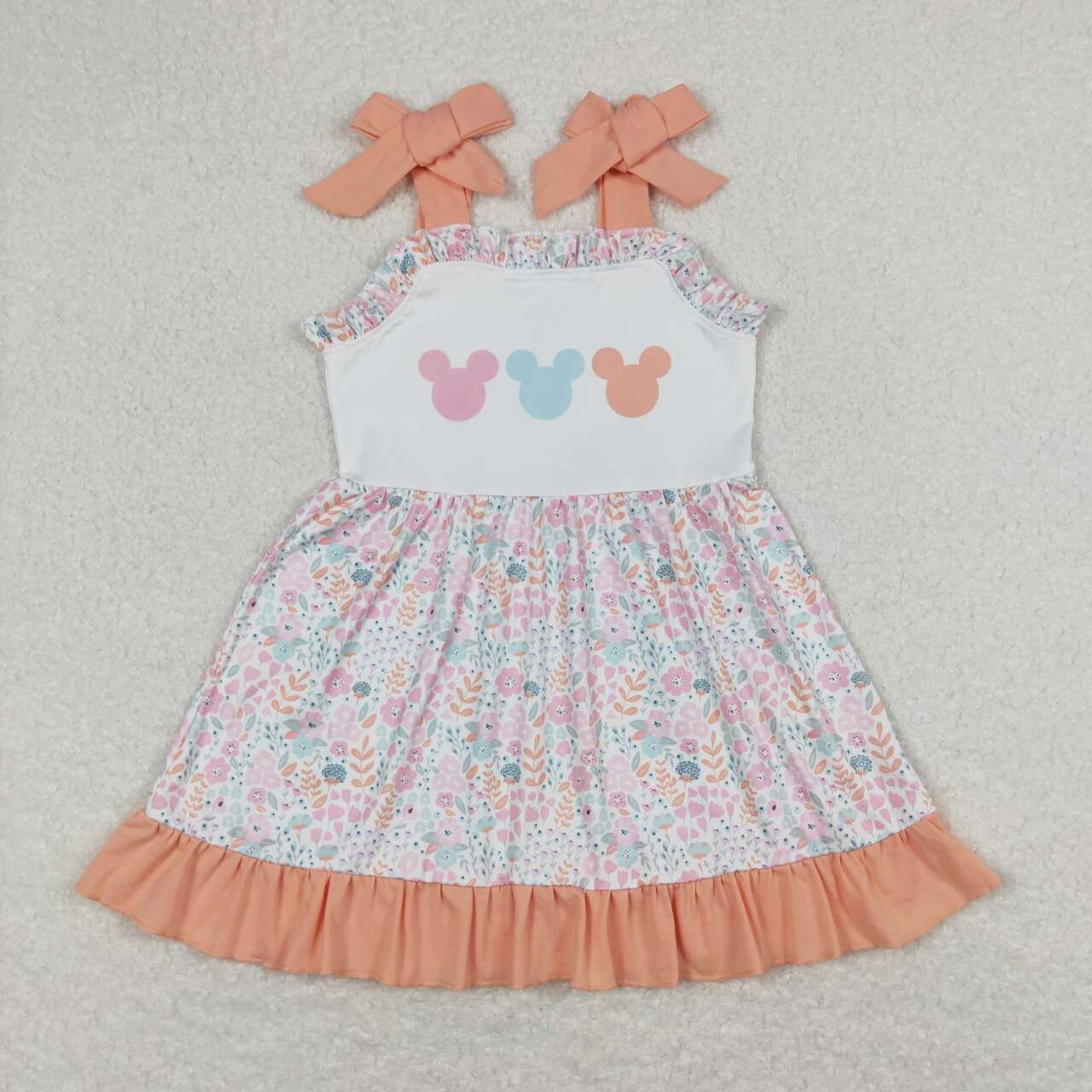 GSD0894 Cartoon M colorful leopard pink girls Summer dress