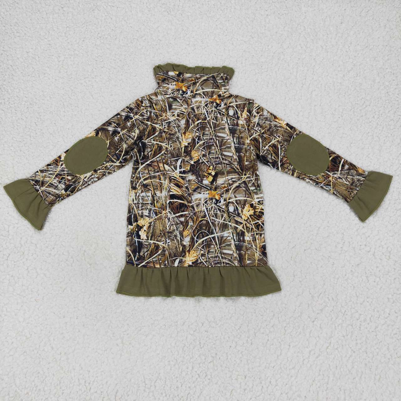 USA SHOP GT0312 Hunt camo tree branch mallard duck long sleeve girls top