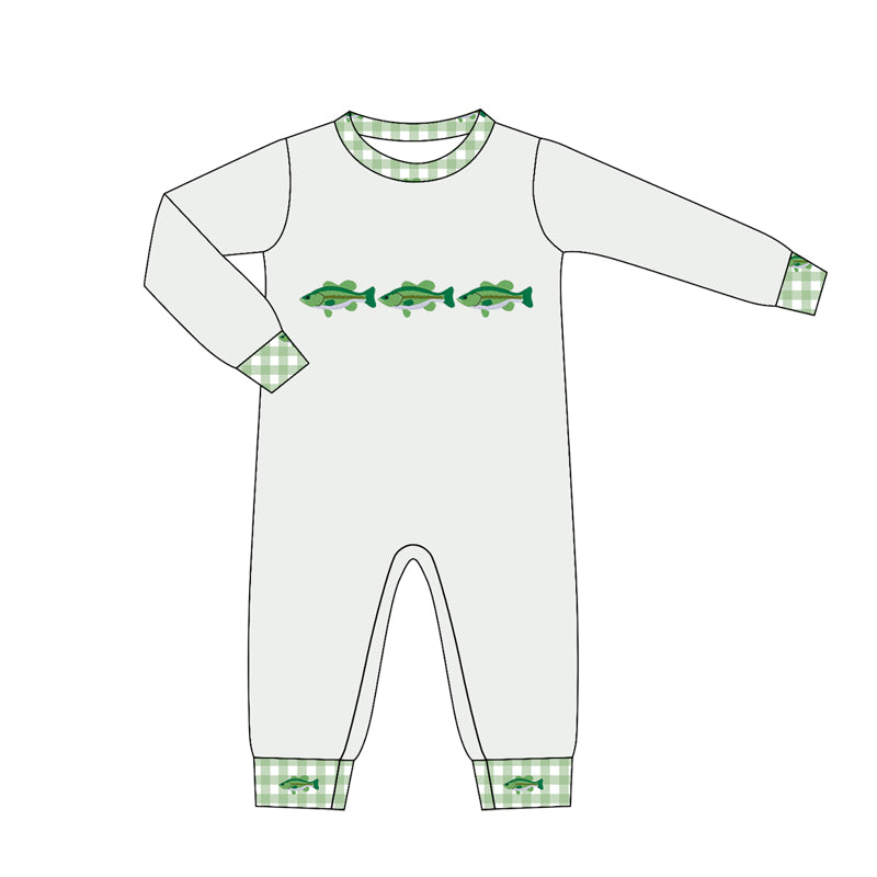 preorder LR3006 Hunting Fishing Long Sleeve Boys Romper