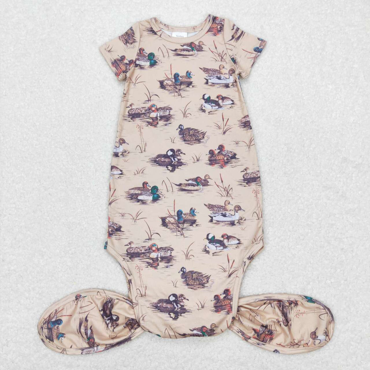 NB0034 Hunting mallard brown short sleeve baby newborn