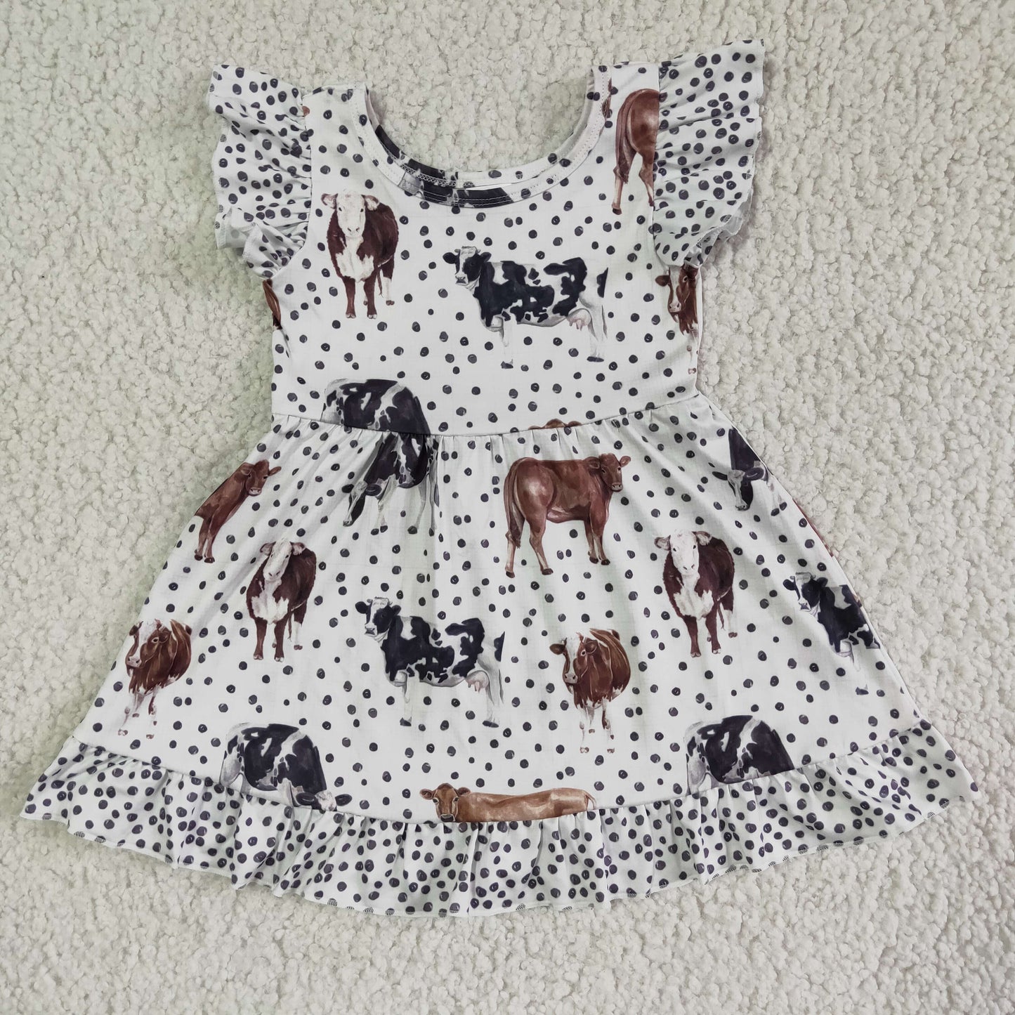 GSD0072 Cow Dots Baby Dress