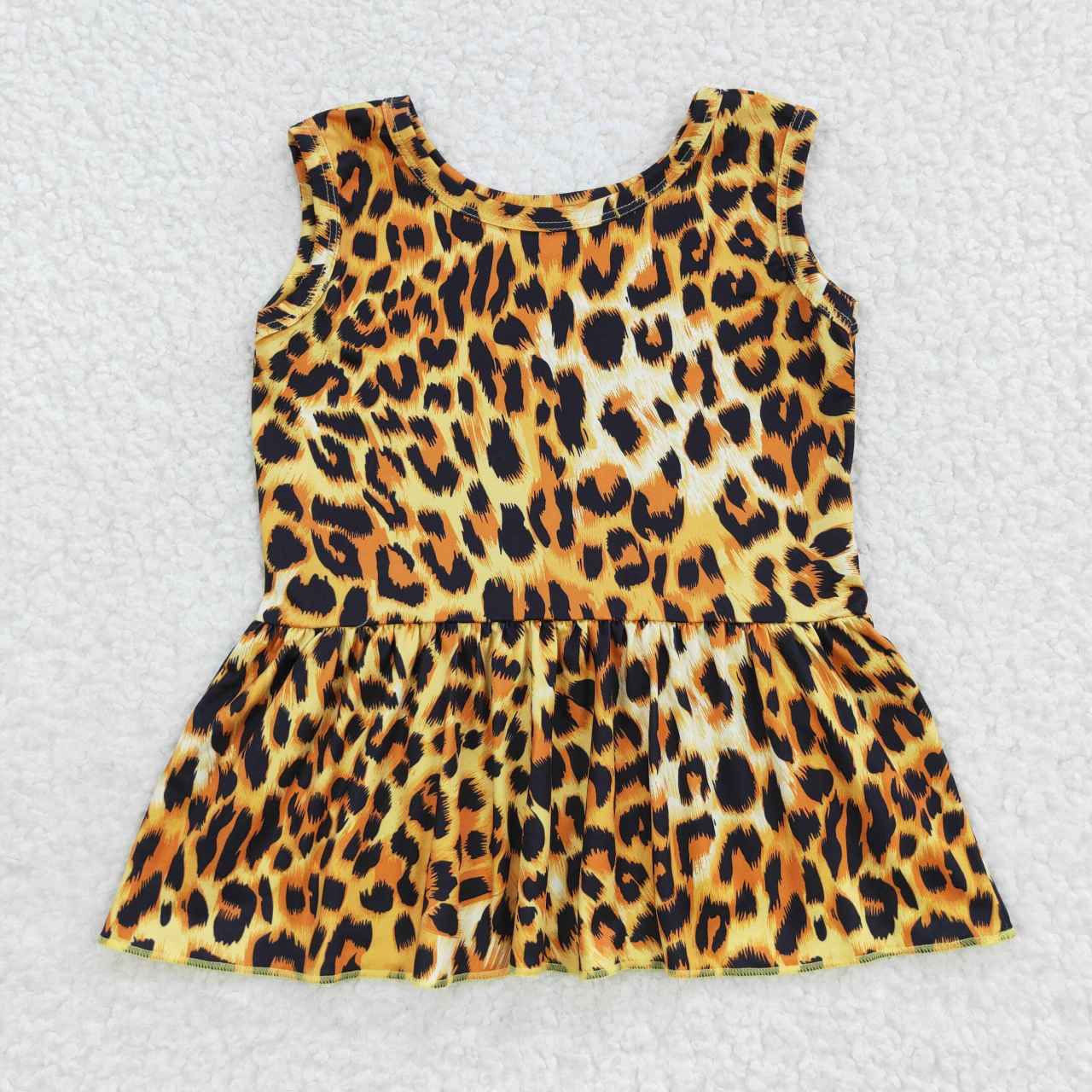 GT0205 Leopard Sleeveless Girls Summer Top